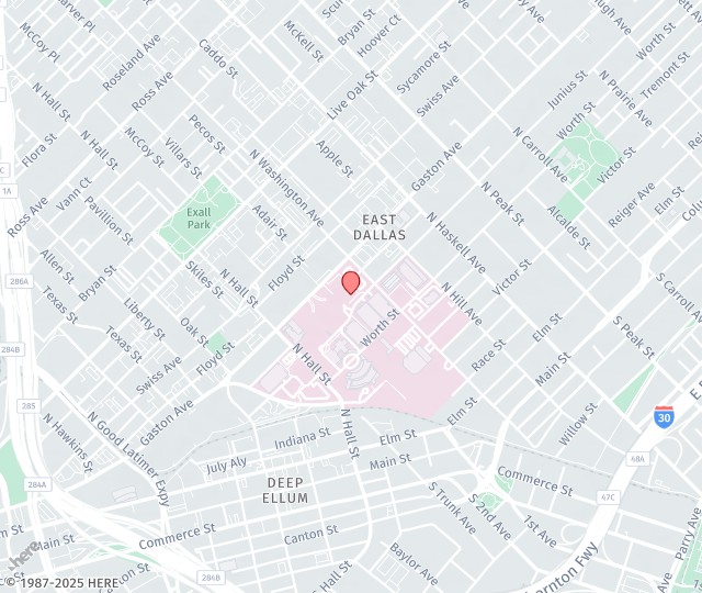 Location Map: 3600 Gaston Ave Dallas, TX 75246